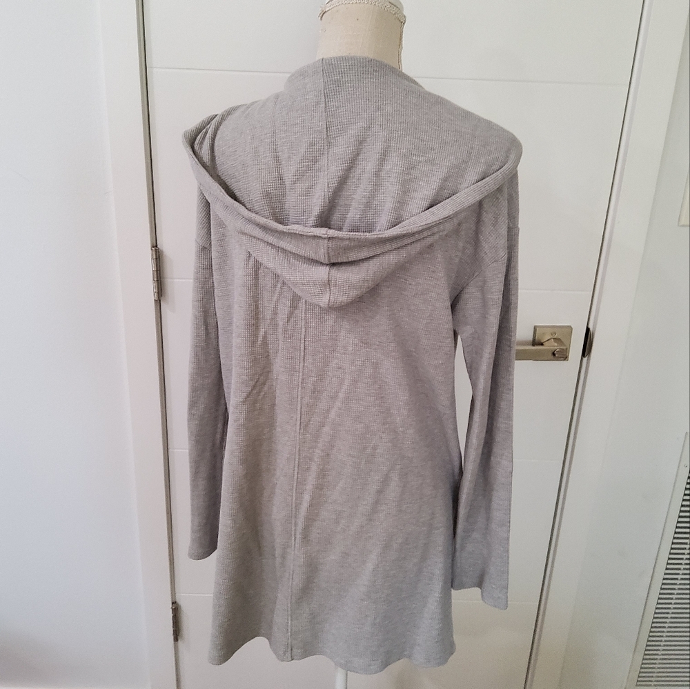 VELVET by Graham & Spenser Open Front Hooded Longline Cardigan Size L - Picture 4 of 11